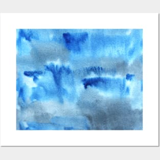 Watercolor clouds pattern Posters and Art